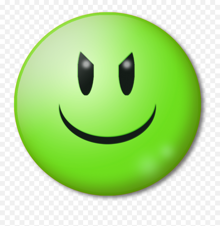 Emoticonevilsmilebadhappy - Free Image From Needpixcom Green Devil Smiley Face Png,Excited Face Png