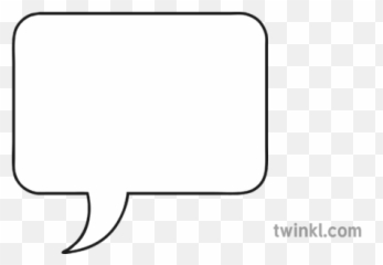 Speech Bubble Black And White Illustration - Twinkl Diagram png