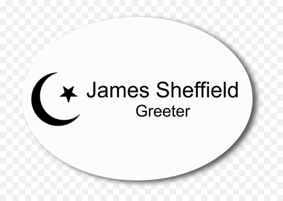 Engraved Oval Islam Name Tag - English Institute Of Sheffield Png,Name Tag Png