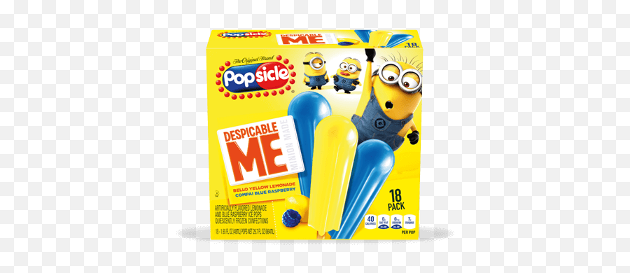 Popsicle Despicable Me Minions Ice Pops - Popsicle Minions Png,Minions Transparent