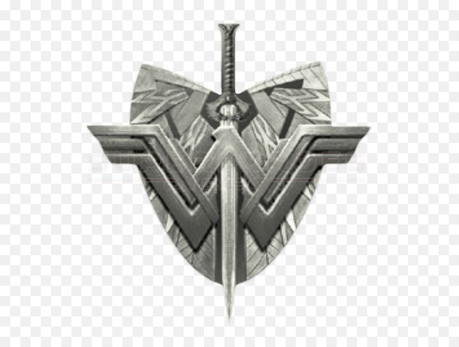 Download Wonder Woman Shield And Sword Pewter Lapel Pin - Wonder Woman Shield And Sword Png,Sword Silhouette Png