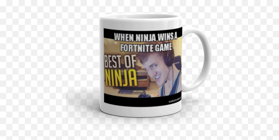 When Ninja Wins A Fortnite Game Make Meme - Magic Mug Png,Ninja Png Fortnite