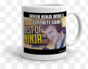 When Ninja Wins Fortnite Game Make Meme - Magic Mug png