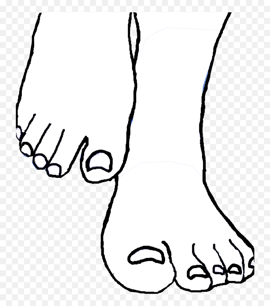 Feet Clipart Line Drawing Transparent - Feet Clipart Black And White Png,Line Drawing Png