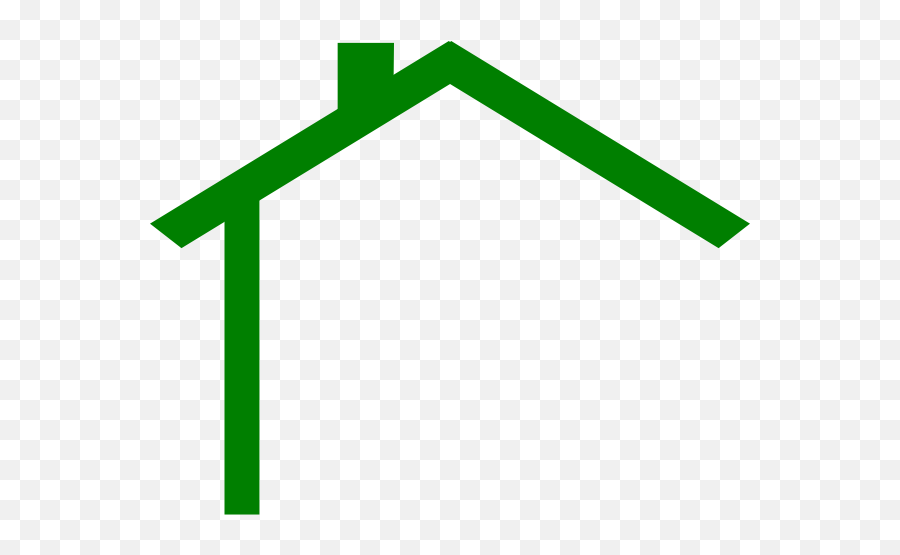 Darker Green House - House Roof Clip Art Green Home Clipart Png,House Roof Png