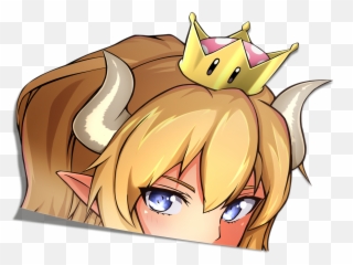 Bowsette Peeker - Fictional Character Png,Bowsette Png
