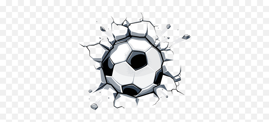 Download Vinilo 3d Infantil Fútbol - Adesivo De Bola De Soccer Ball In A Wall Png,Bola Png