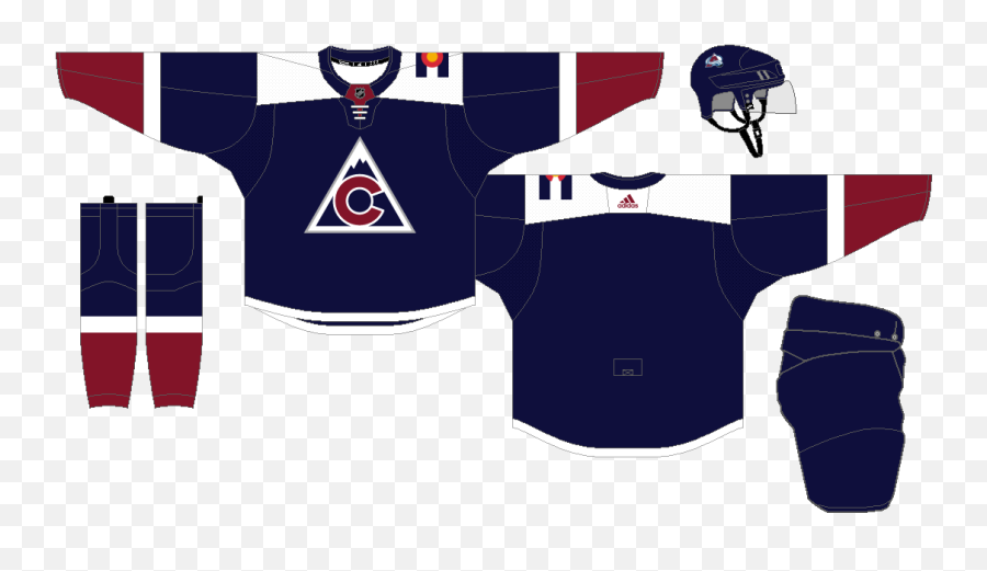 The Nhl Uniform Matchup Database - Colorado Avalanche Alternate Jersey Concept Png,Colorado Avalanche Logo Png