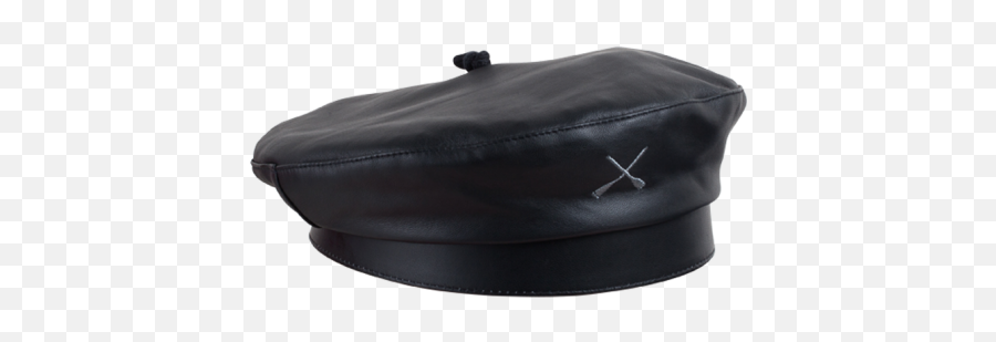 Beret Black Leather Waxy - Briefcase Png,Beret Png