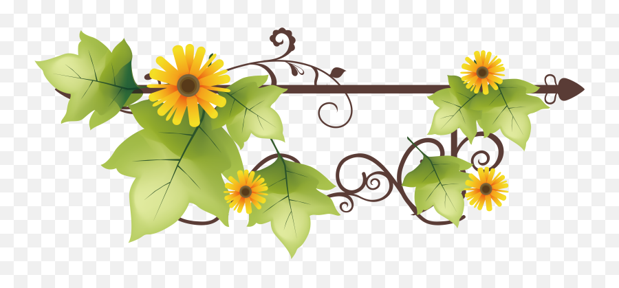 Green Floral Background Png Hd - Floral Background Hd Png,Floral Background Png