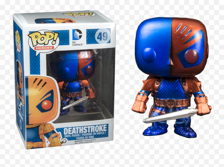 Deathstroke Metallic Vinyl Figure - Metallic Deathstroke Pop Vinyl Png,Deathstroke Png