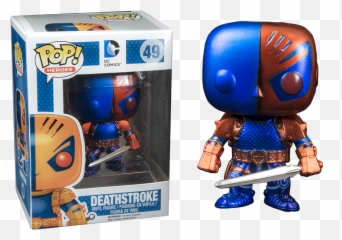 Deathstroke Metallic Vinyl Figure - Metallic Deathstroke Pop Vinyl Png,Deathstroke Png