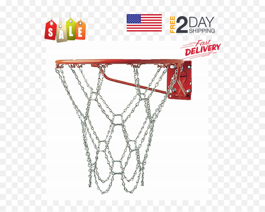 Metal Chain Net Official Size Rims Hoop - Chain Net Basketball Hoop Png,Basketball Rim Png
