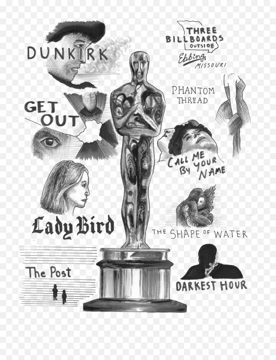 The Oscars 2018 Who Will Take Win U2013 Tower 92nd Year - Trophy Png,Oscars Png