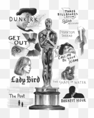 The Oscars 2018 Who Will Take Win U2013 Tower 92nd Year - Trophy png