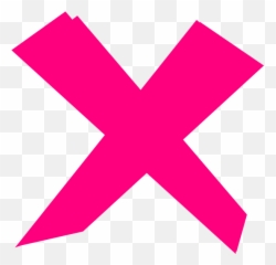 Library Of Cross Sign Banner Freeuse Png Files - Pink X Clipart
