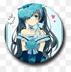58mm Black Butler Ciel Phantomhive Sebastian Michaelis Cosplay Badge Pin Buttons Anime Collections Icon For Clothes Hat Backpack - Fanart In Dress png