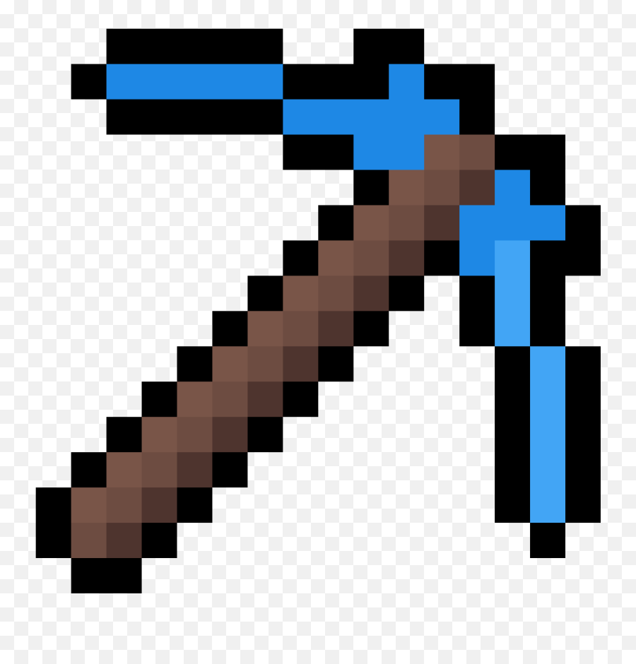 Pixilart - Minecraft Pickaxe Transparent Background Png,Diamond Pickaxe Png