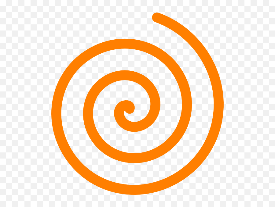 Download Orange Spiral Clip Art - Orange Spiral Png Clip Art Spiral Shape,Rocket League Ball Icon