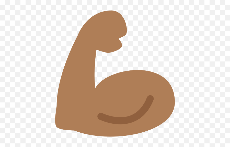 Flexed Biceps Emoji With Medium - Dark Skin Tone Meaning Muscle Clipart Png,Whatsapp Emoji Icon Vector