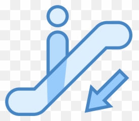 Download Hd Escalator Icon - Up Blue Escalation png
