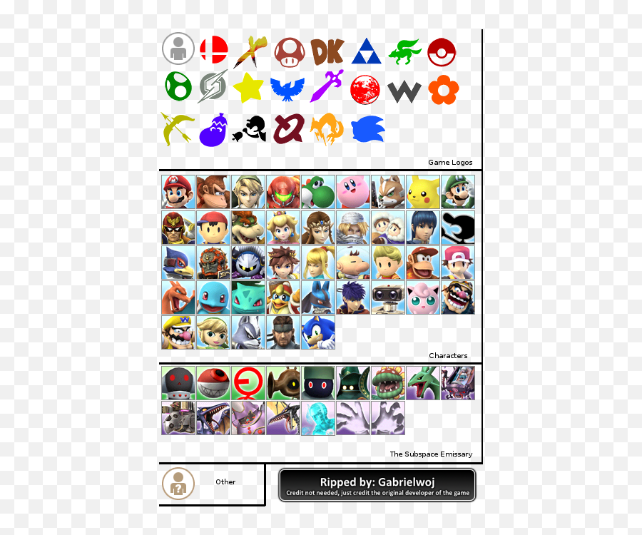 Wii - Super Smash Bros Brawl Wifi Icons The Spriters Super Smash Bros Brawl Subspace Emissary Png,Super Smash Bros Switch Logo