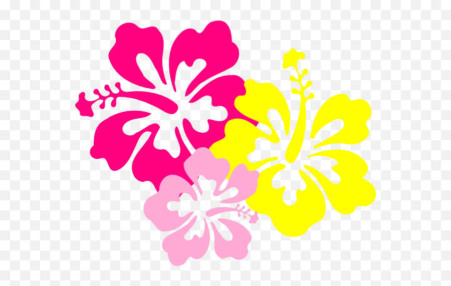 Pink Hibiscus Border Png Picture 462043 - Flower Clip Art Hawaiian,Hawaiian Flowers Png