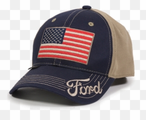 Ford Classic American Flag Cotton Hunting Hat - png