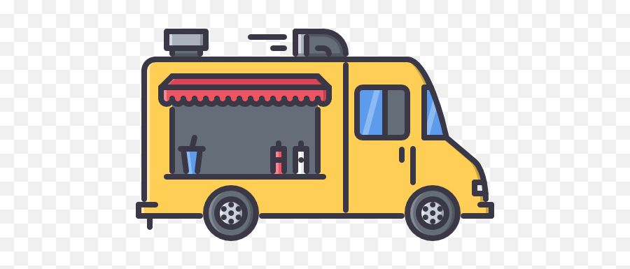 Food Truck Free Icon - Food Truck Icon Png 512x512 Png,Truck Icon