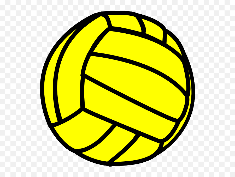 Yellow Volleyball Clip Art - Volleyball Black And Yellow Png,Volleyball Clipart Png