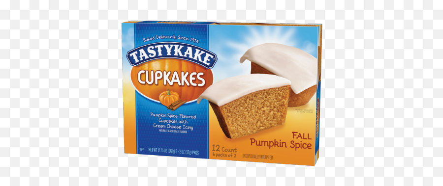 Pumpkin Spice Cupcakes U2014 Tastykake - White Bread Png,Pumpkin Spice Png