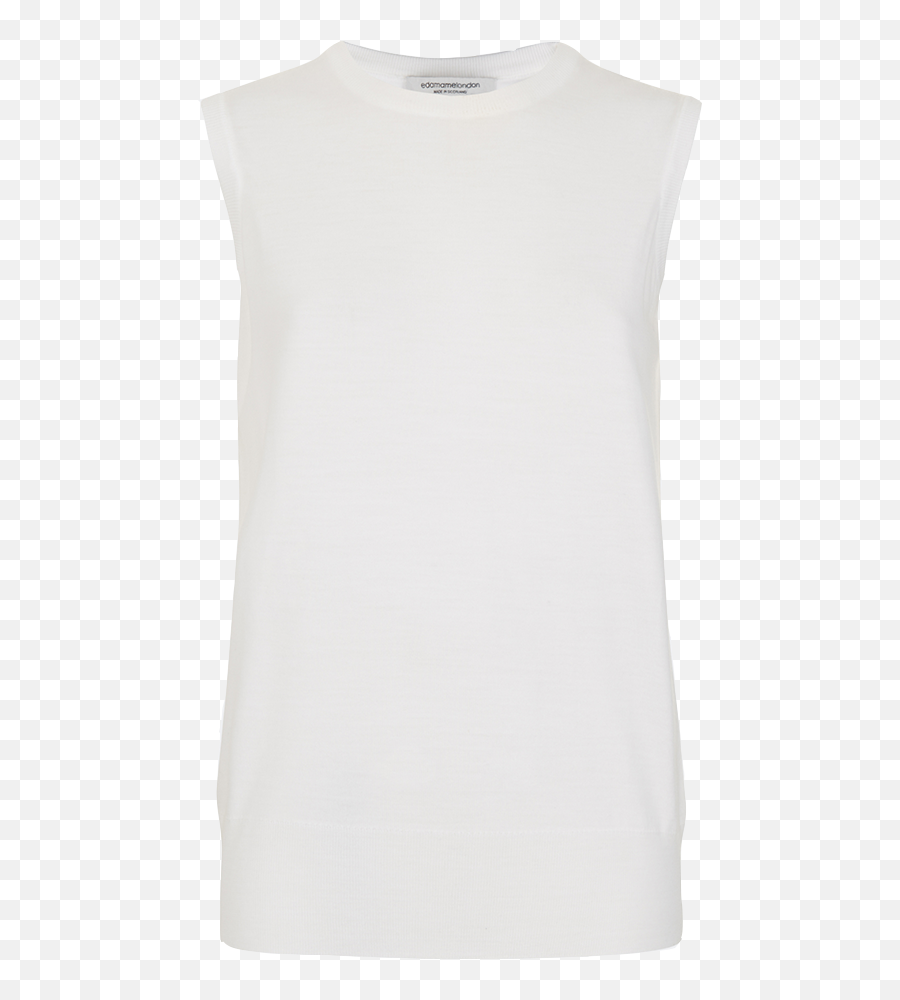 Alexa Sleeveless Vest Off - White Calvin Klein White Denim Dress Png,Vest Png