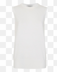 Alexa Sleeveless Vest Off - White Calvin Klein White Denim Dress Png,Vest Png