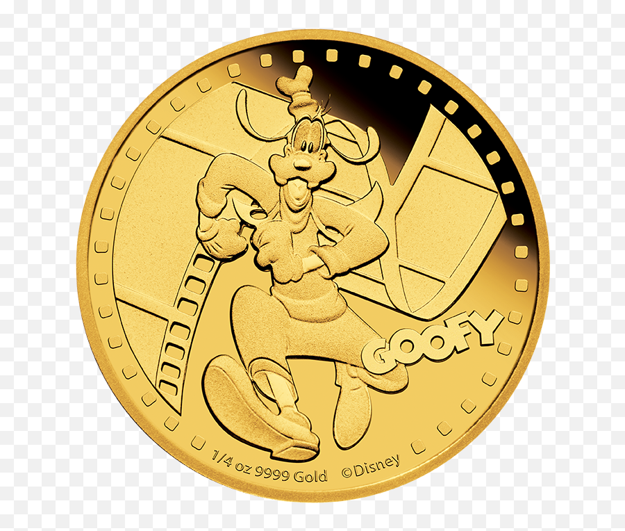 2014 14 Oz Gold Coin - Disney Mickey And Friends Goofy The Coin Shoppe Mickey Mouse Png,Goofy Transparent Background