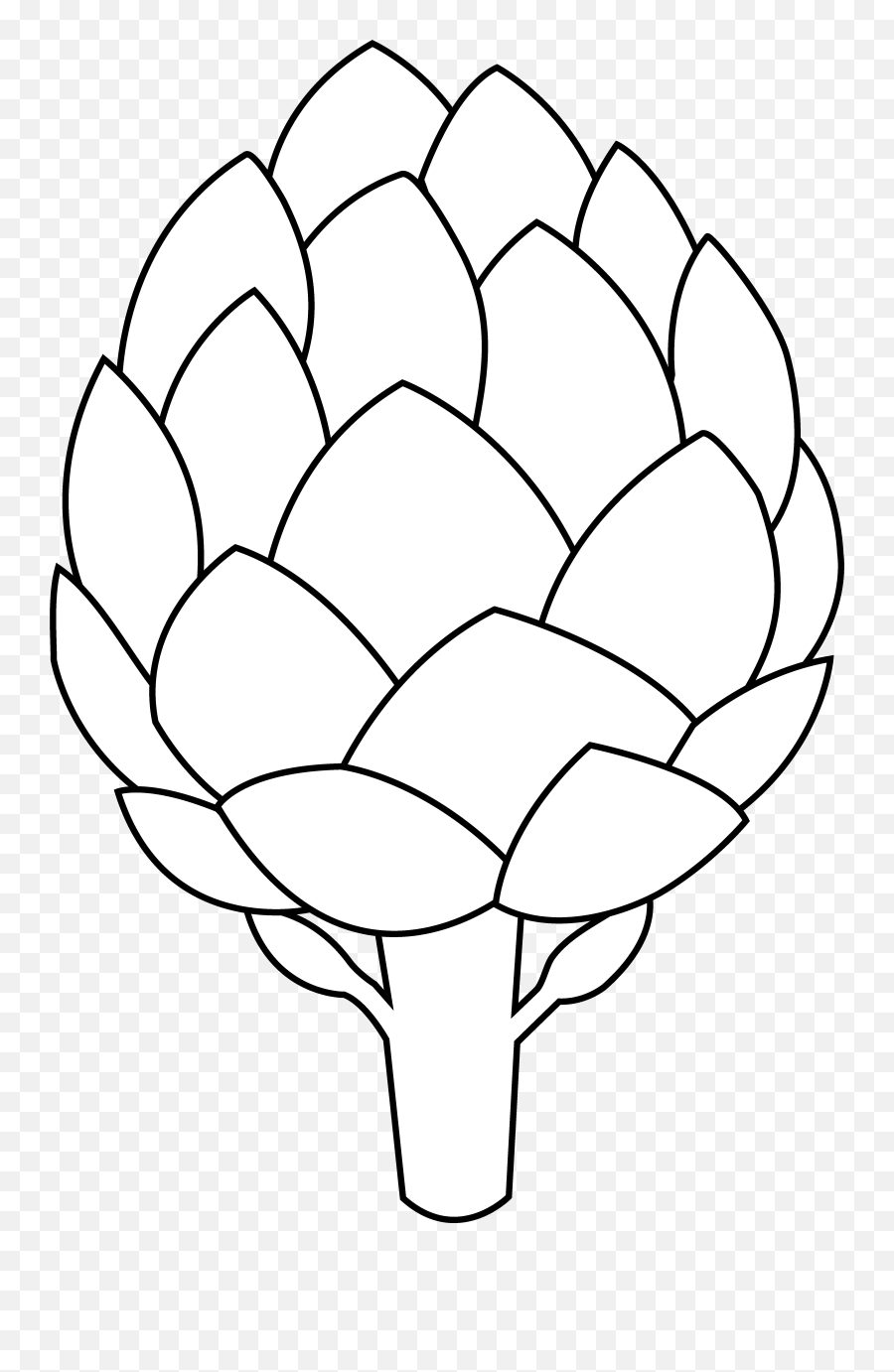 Free Flower Outline Clipart Download Clip Art - Artichoke Drawing Easy Png,Flower Outline Png