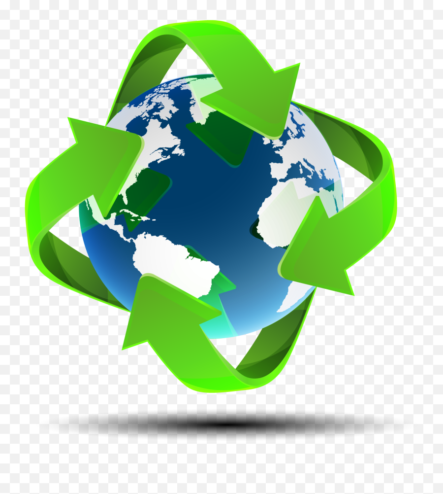 Download Map Globe Vector World Recycle Earth Hq Png Image - World Recycle Logo Png,The Earth Png