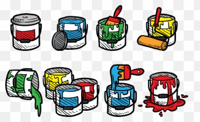 Paint Pot Icons Vector - Download Free Vectors Clipart Pote De Tinta Desenho png