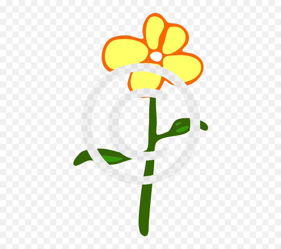 Single Yellow Flower Png U2013 Tigerstock - Flower Png Cartoon,Single Flower Png