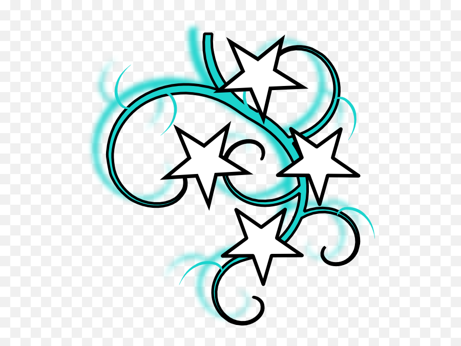 Swirl Star Clip Art Png Image - Star Design Vector Png,Star Tattoo Png