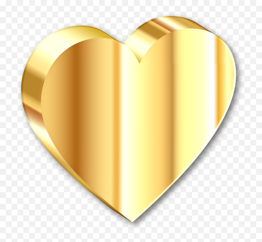 Drop Shadow Computer Icons Heart Gold - Gold Heart Icon Png Download Love Symbols 3d,Gold Icon Png