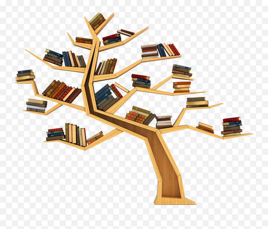 Bookcase Tree Transprent Png Free - Bookcase Png Transparent,Bookshelf Png