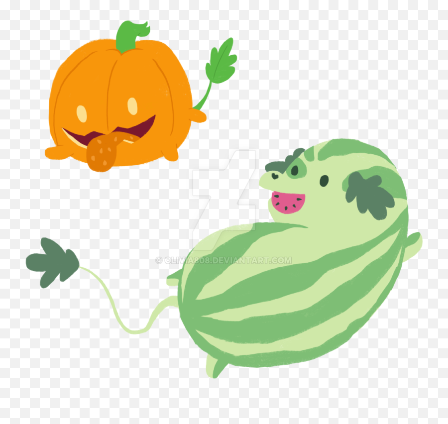 Watermelon And Pumpkin Pups By Olivia808 - Steven Pumpkin Steven Universe Fan Art Png,Cartoon Pumpkin Png