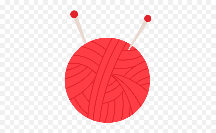 Red Yarn Ball Flat Icon - Illustration Png,Ball Of Yarn Png