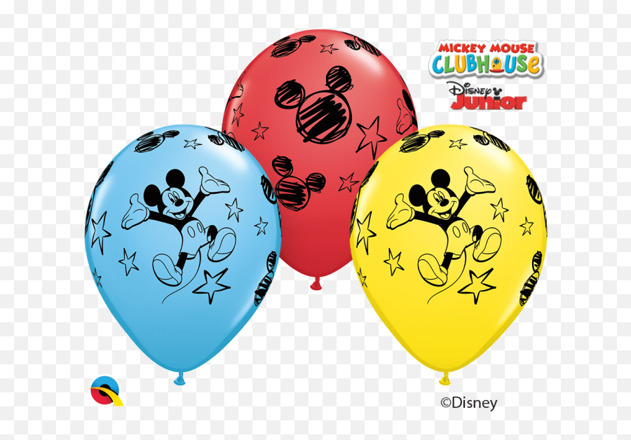 Mickey Mouse Assorted Balloons 5 Pack - Mickey Mouse Latex Balloons Png,Mickey Mouse Clubhouse Png