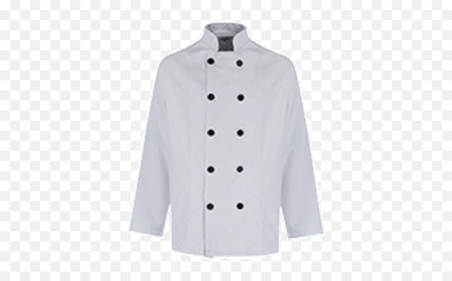 Unisex Chefs Jacket Black Button Long Sleeve - Sweater Png,Black Button Png