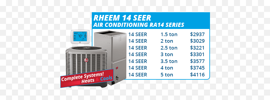 Rheem Products - American Standard 4 Ton 16 Seer Png,Rheem Logo Png