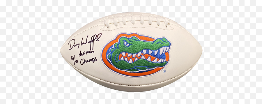 Danny Wuerffel Autographed Florida Gators Logo Football W 96 Heisman - Florida Gators Football Png,Gators Logo Png