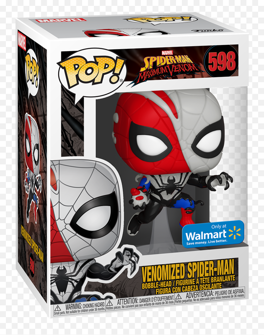 Funko Pop Marvel Max Venom - Spiderman Walmart Exclusive Walmartcom Venomized Spider Man Funko Pop Png,Spider Man Png