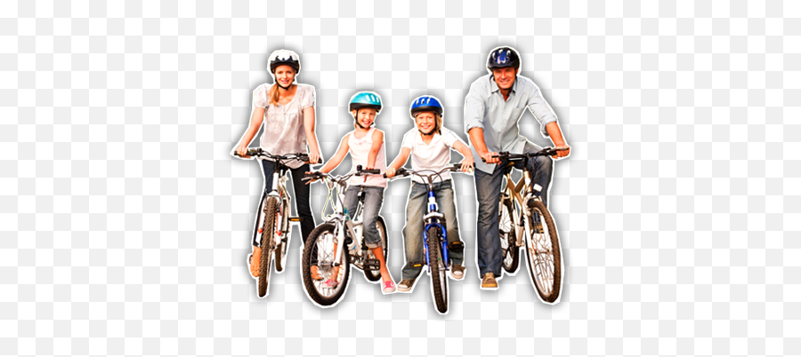 Beware The Bikes - Family On Bikes Png,People Biking Png