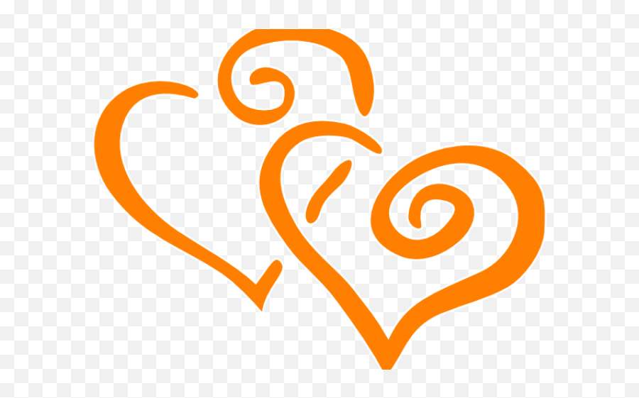 Orange Flower Clipart Heart - Happy National 50th Wedding Anniversary Clipart Png,Orange Heart Png